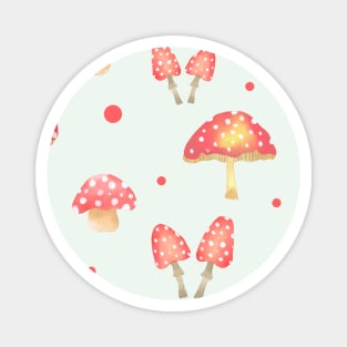 Red mushroom pattern Magnet